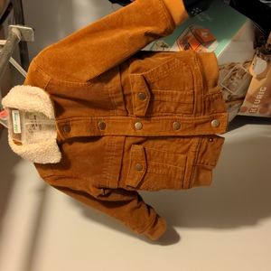 Boys Sherpa corduroy jacket sz 18m